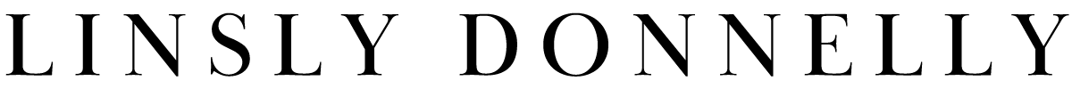 Linsly Donnelly wordmark: her name in widely spaced serif capitals